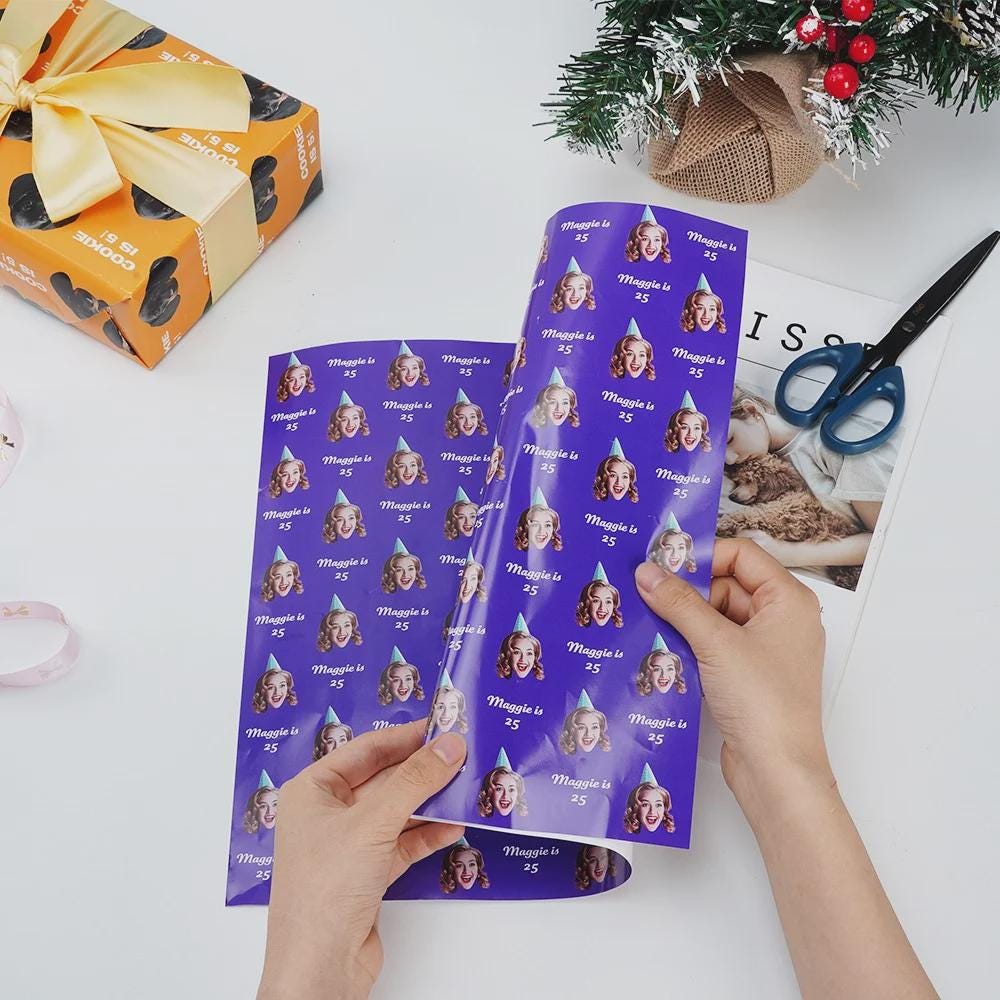 Personalized Face Photo Wrapping Paper