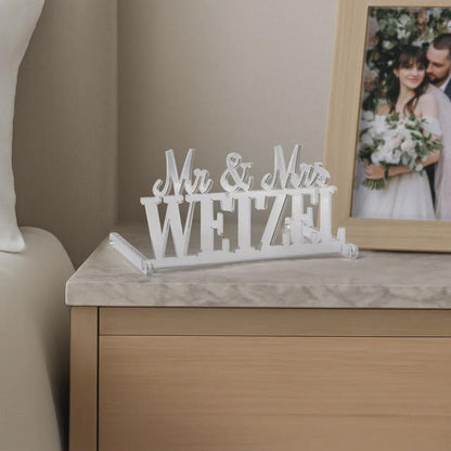 Personalized Mr & Mrs Surname Wedding Name Sign
