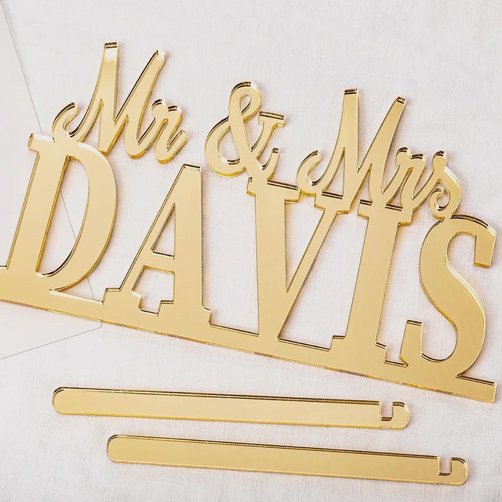 Personalized Mr & Mrs Surname Wedding Name Sign