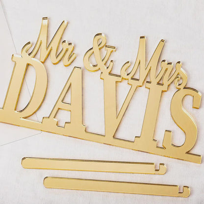 Personalized Mr & Mrs Surname Wedding Name Sign