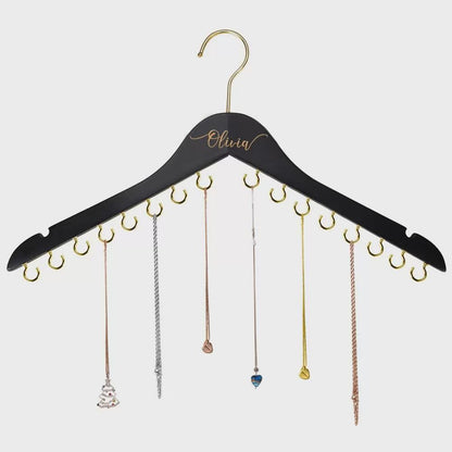 Customized Wooden Jewelry Hanger with Hooks