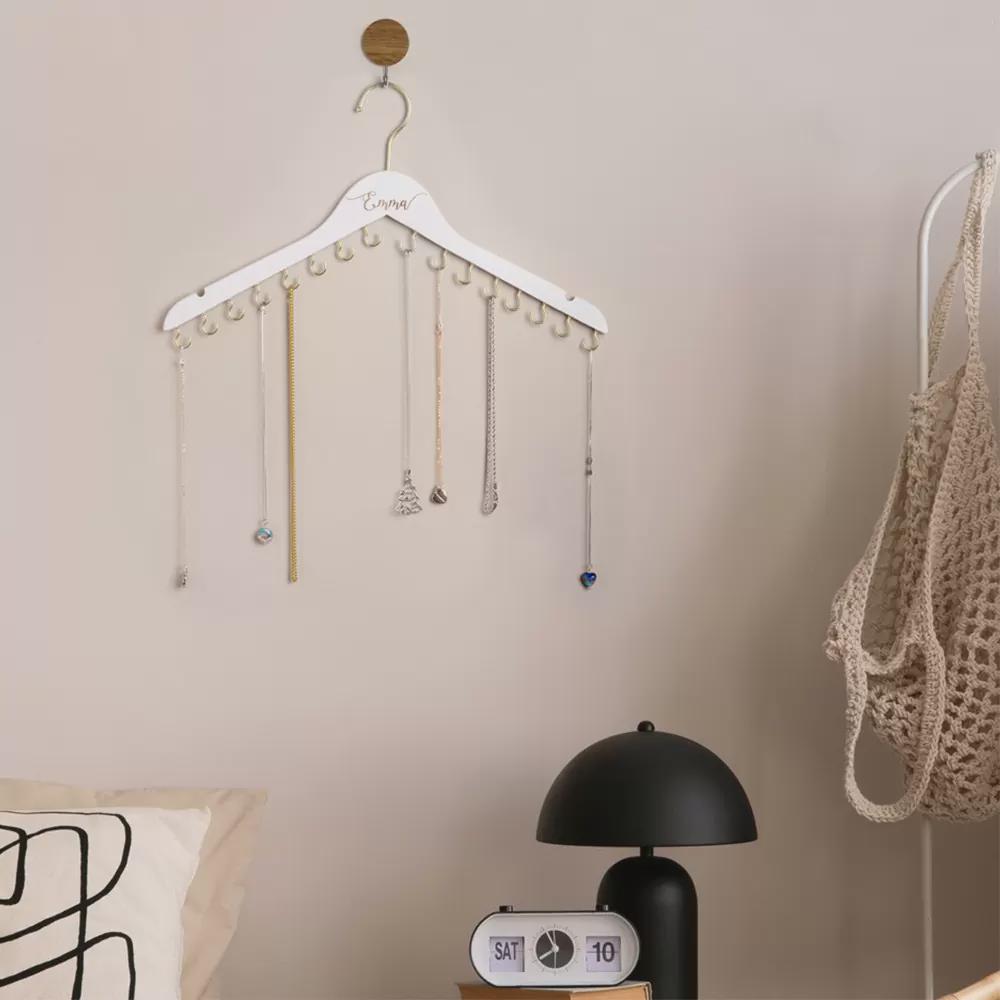 Customized Wooden Jewelry Hanger with Hooks