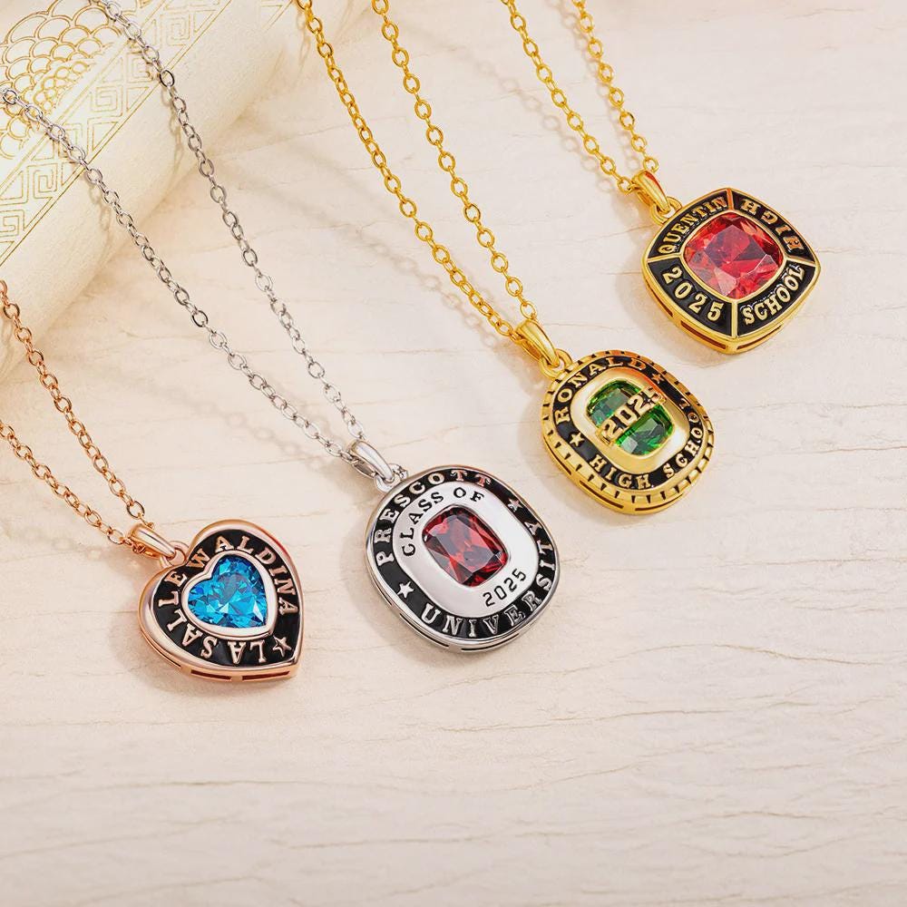 Personalized Graduation Necklace with Birthstone