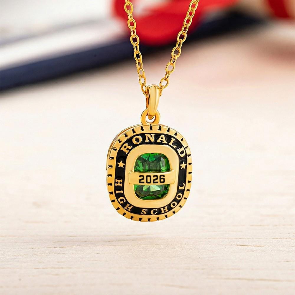 Personalized Graduation Necklace with Birthstone