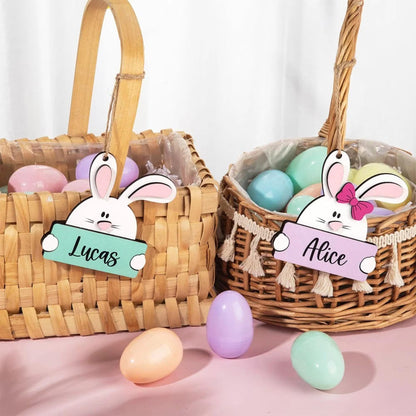 Personalized Bunny Shape Name Tag for Easter