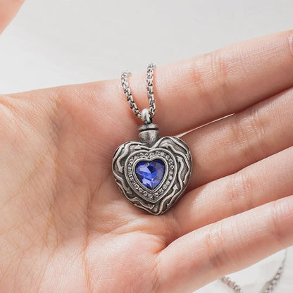 Personalized Dainty Heart Cremation Urn Necklace
