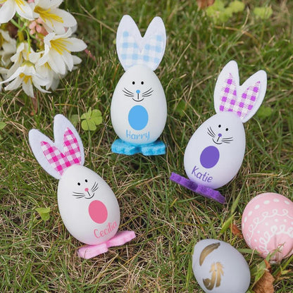 Personalized Set of 3 Easter Bunny Eggs