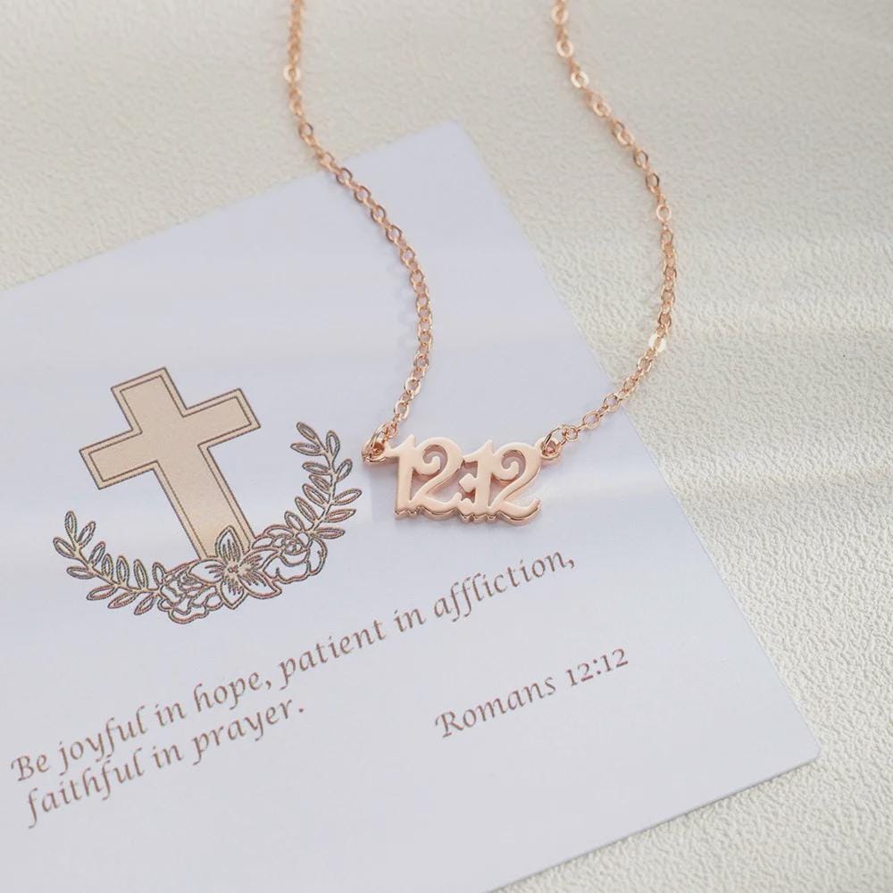 Custom Bible Verse Number Necklace