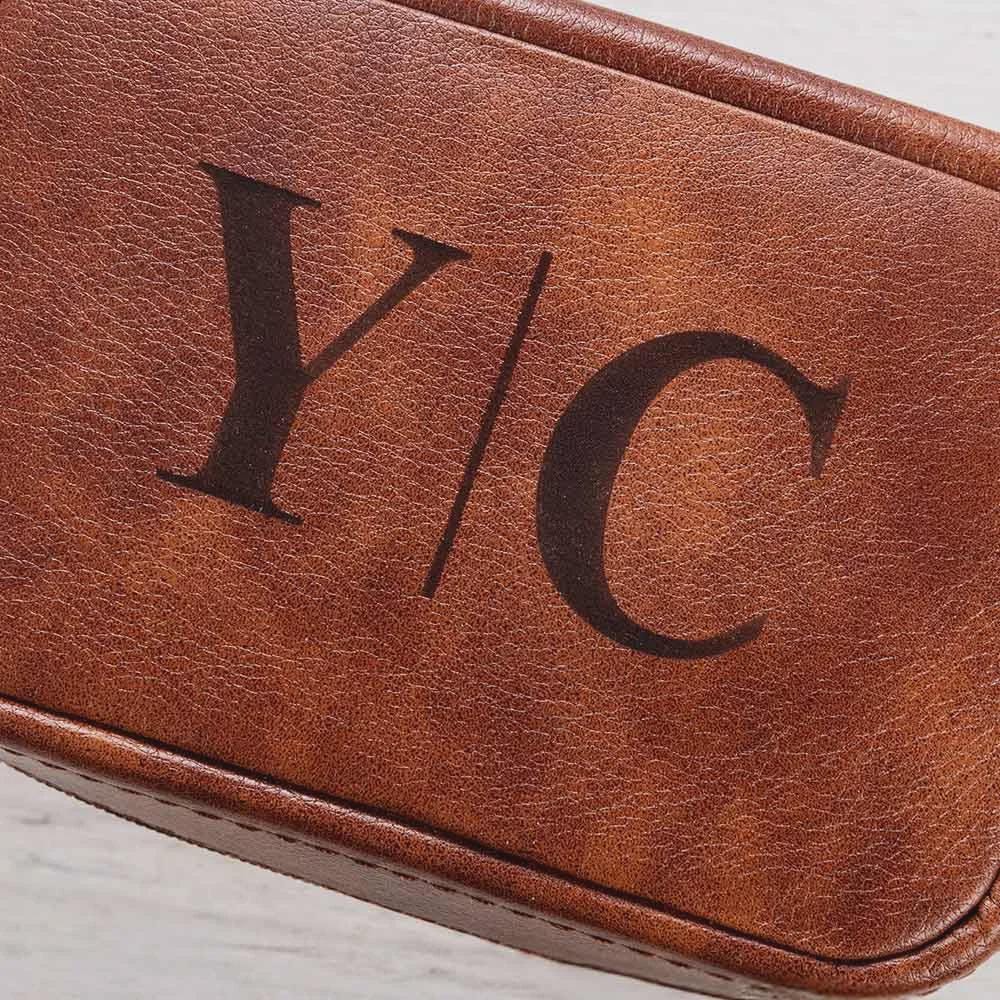 Personalized Travel Watch, Ring & Cufflinks Box