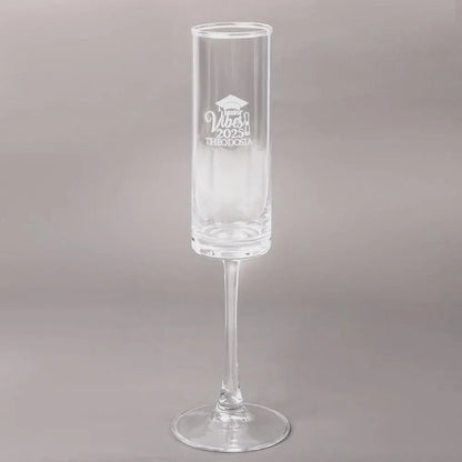 Personalized Graduation Champagne Flute with Name