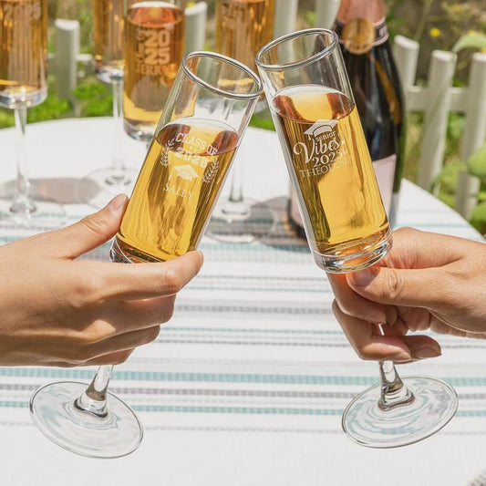 Personalized Graduation Champagne Flute with Name