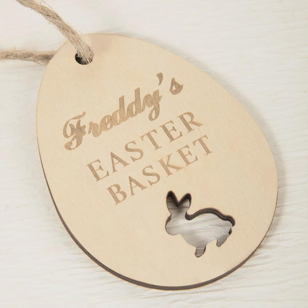 Set of 2 Custom Easter Basket Name Tags