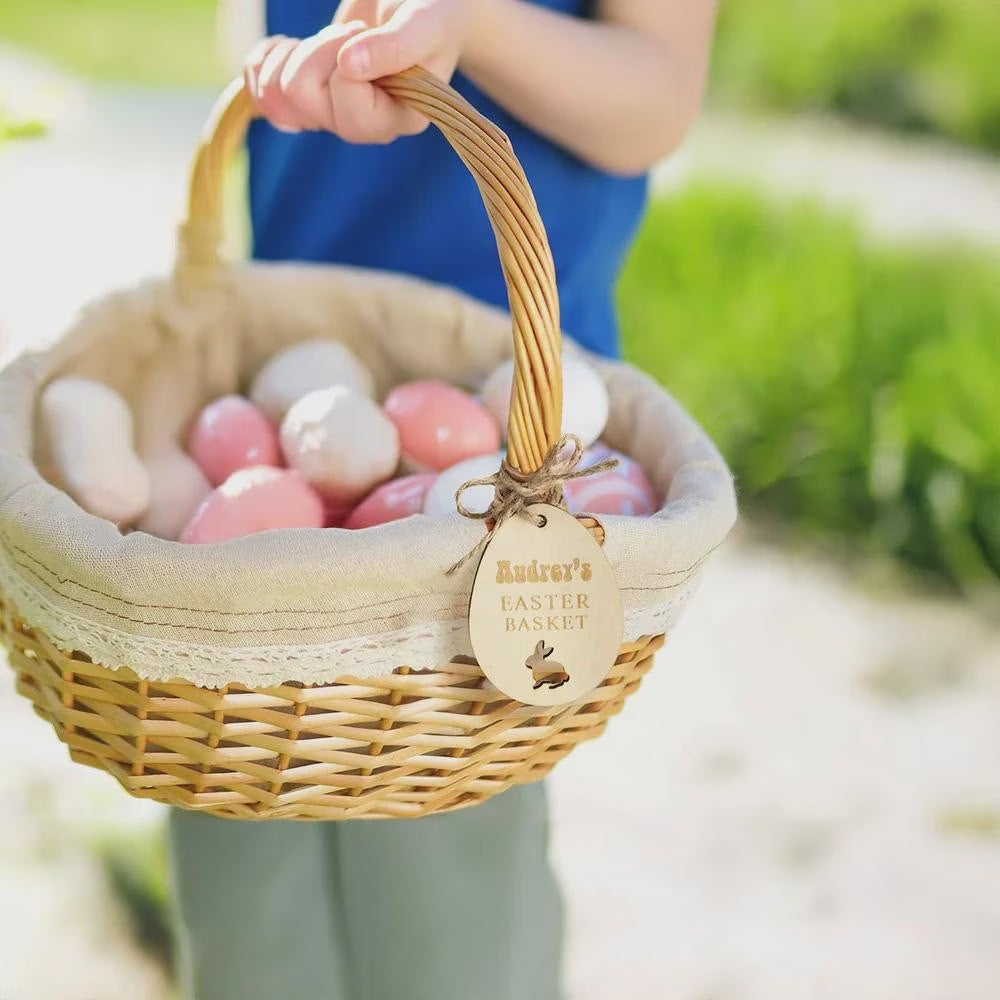 Set of 2 Custom Easter Basket Name Tags