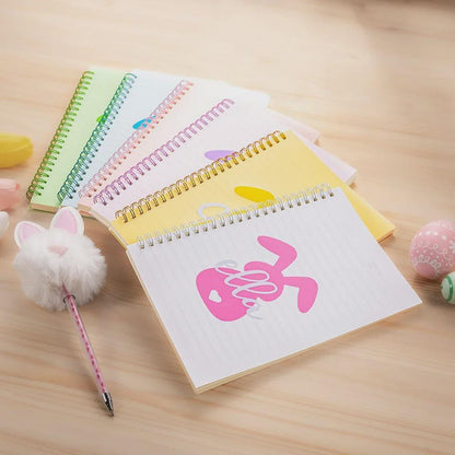 Custom Bunny Spiral Notebook with Pom Pom Pen