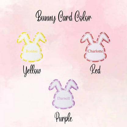 Custom Three Bunny Gingham Easter Basket