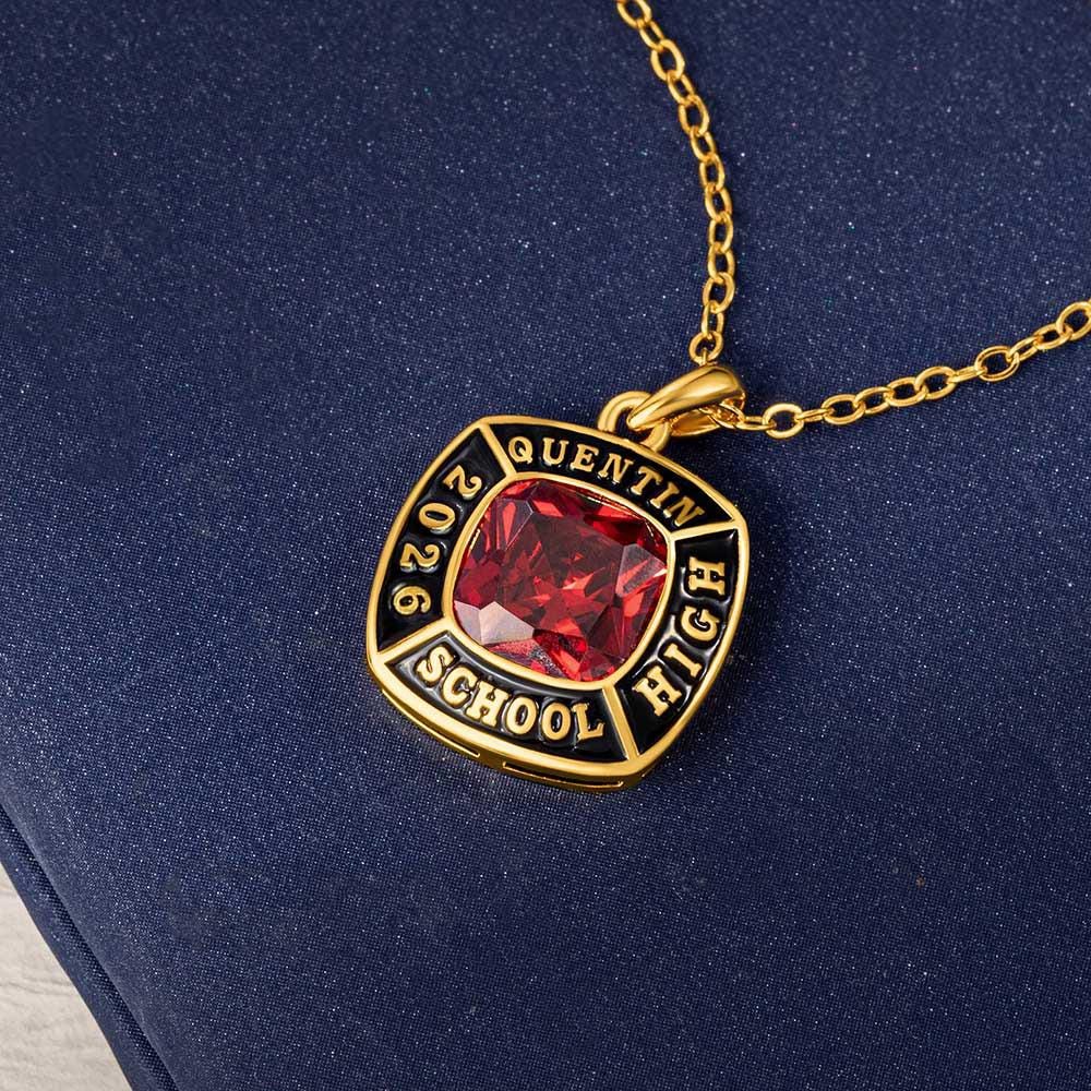 Personalized Graduation Necklace with Birthstone