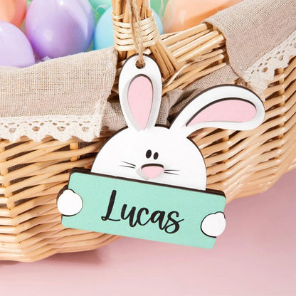 Personalized Bunny Shape Name Tag for Easter