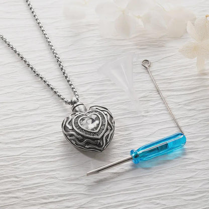 Personalized Dainty Heart Cremation Urn Necklace