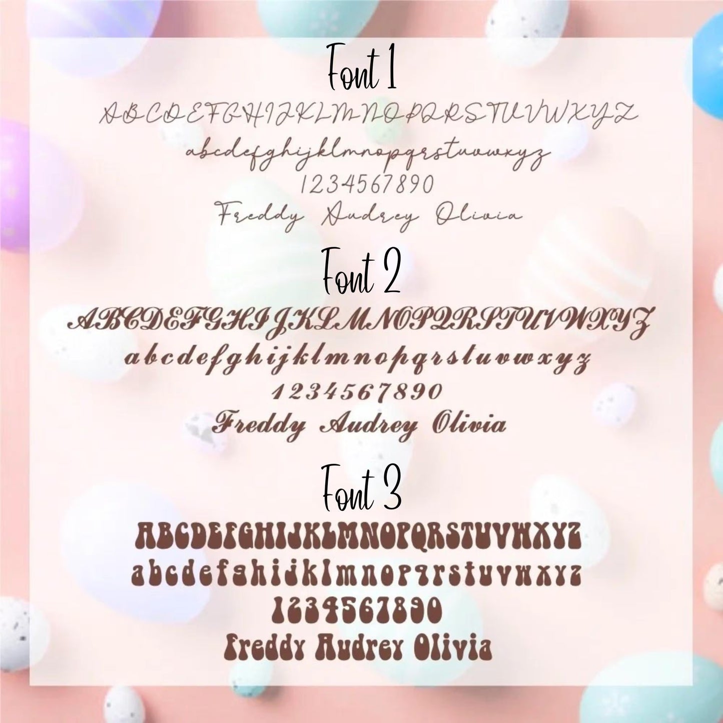 Set of 2 Custom Easter Basket Name Tags