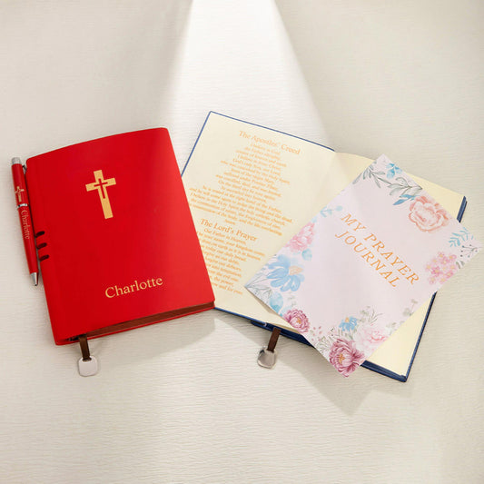 Personalized Cross Notebook with Name