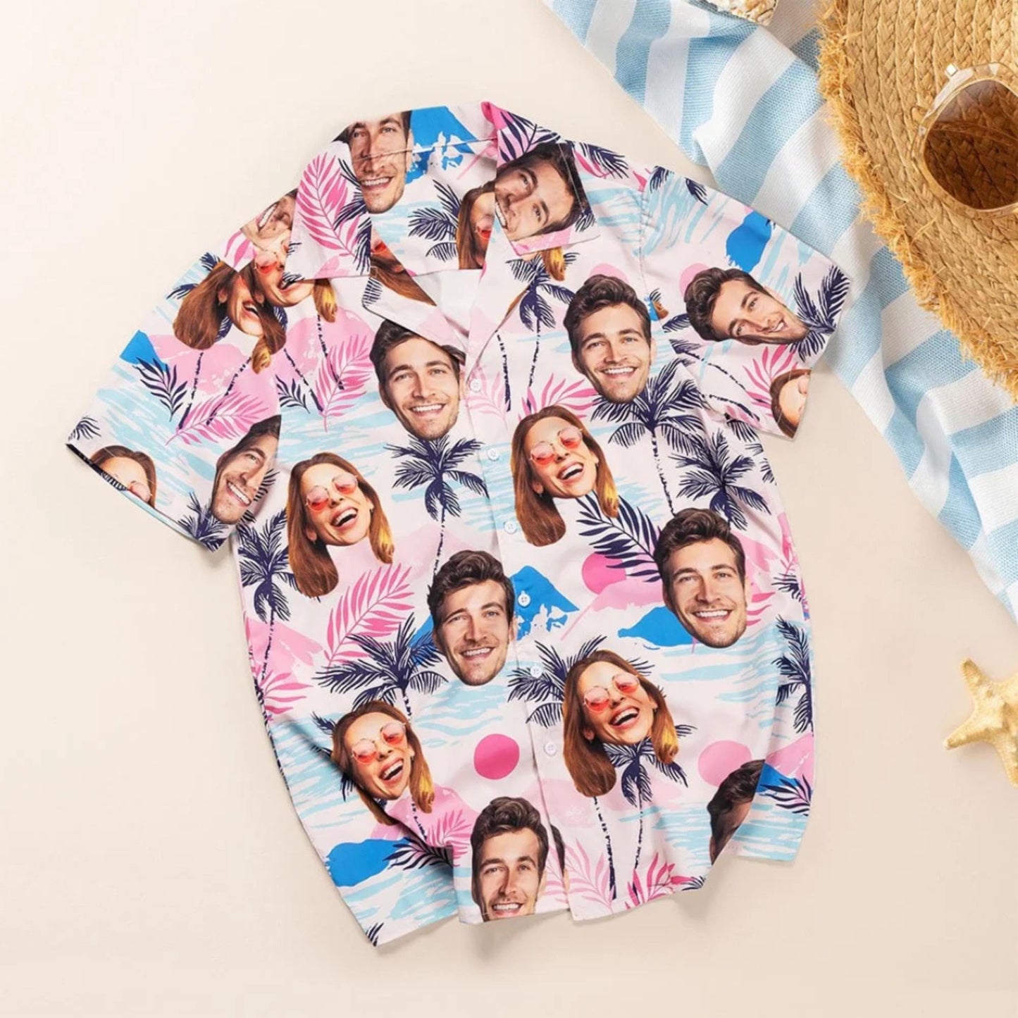 Custom Funny Portrait Photo Hawaiian Shirt