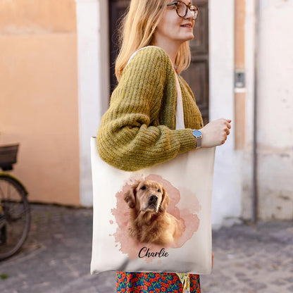 Personalized Pet Portrait Tote Bag