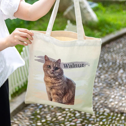Personalized Pet Portrait Tote Bag
