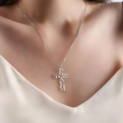 Bible Verse Cross Necklace