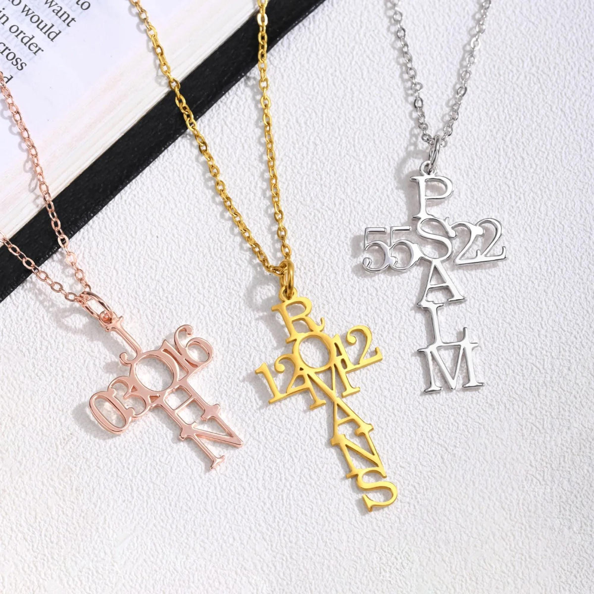 Bible Verse Cross Necklace