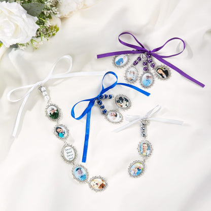 Personalized Multi Photo Charm for Wedding Bouquet