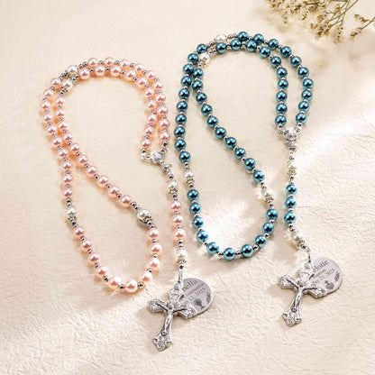 Personalized Name & Date Rosary Necklace
