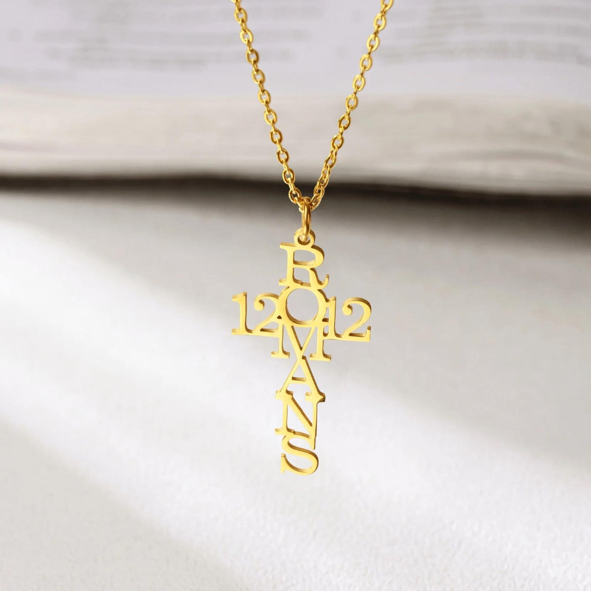 Bible Verse Cross Necklace