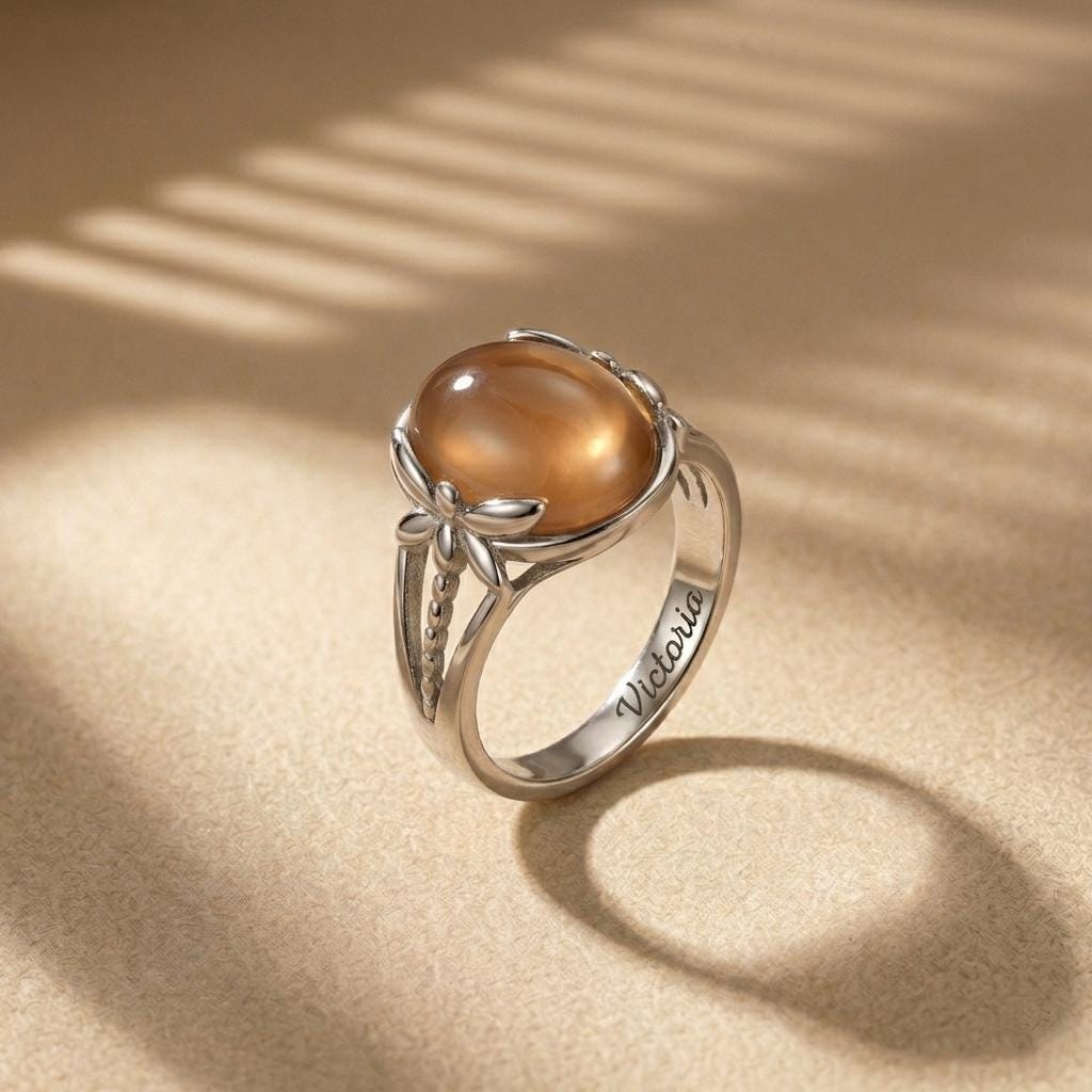 Mood Ring with Custom Inner Engraving