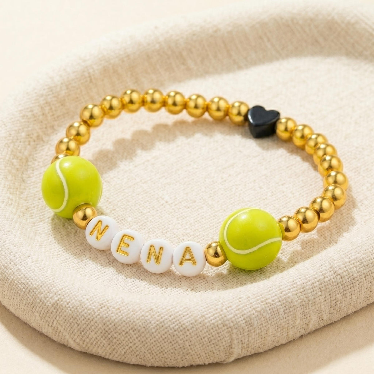 Set of 3 Personalized Tennis Ball Bracelets