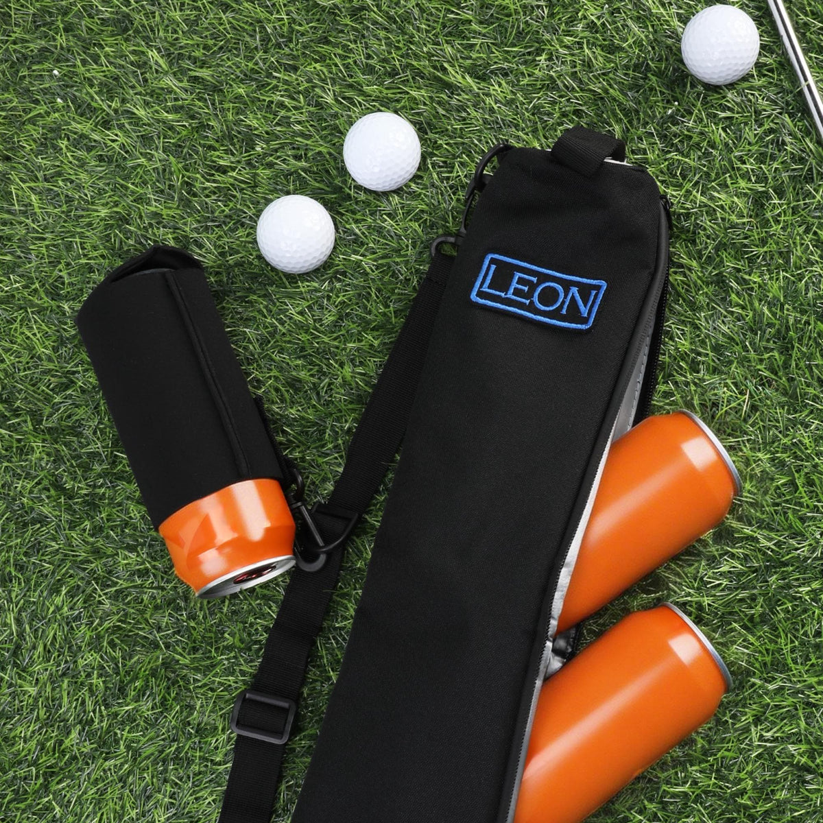 Custom Name Golf Beer Sleeve Can Cooler Bag