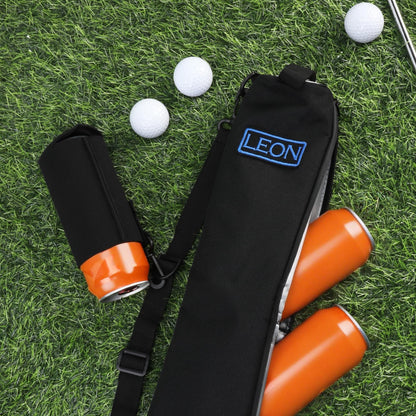 Custom Name Golf Beer Sleeve Can Cooler Bag