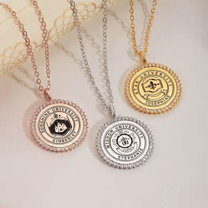 Graduation Necklace with Custom Logo & Engraving