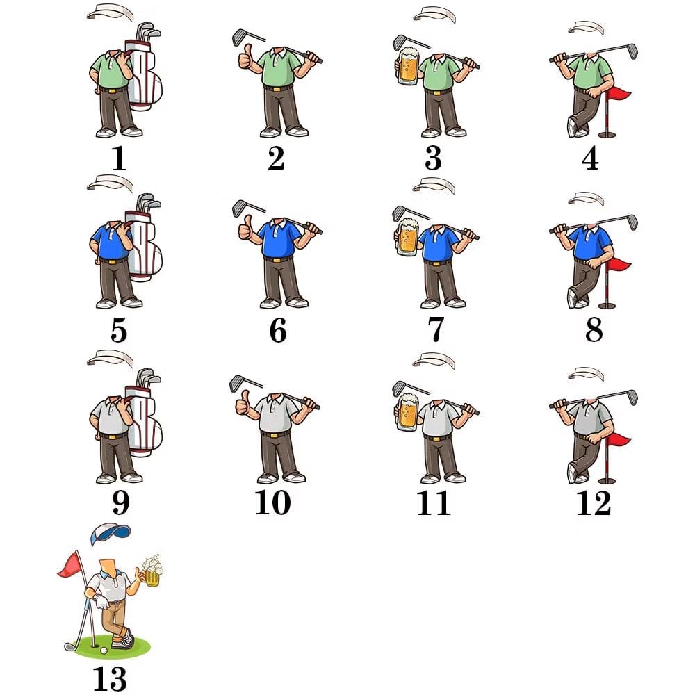 Custom Face Golf Scorecard Holder