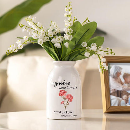 Custom Birth Flower Family Vase