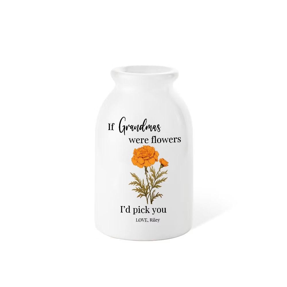 Custom Birth Flower Family Vase