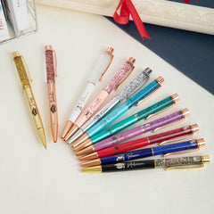 Custom Name Graduation Cap Glitter Gel Pens, Set of 2