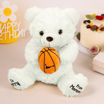Custom Name Sports Teddy Bear Plush