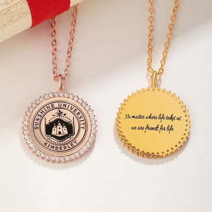 Graduation Necklace with Custom Logo & Engraving