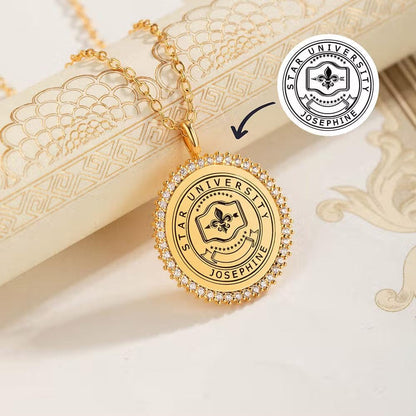 Graduation Necklace with Custom Logo & Engraving