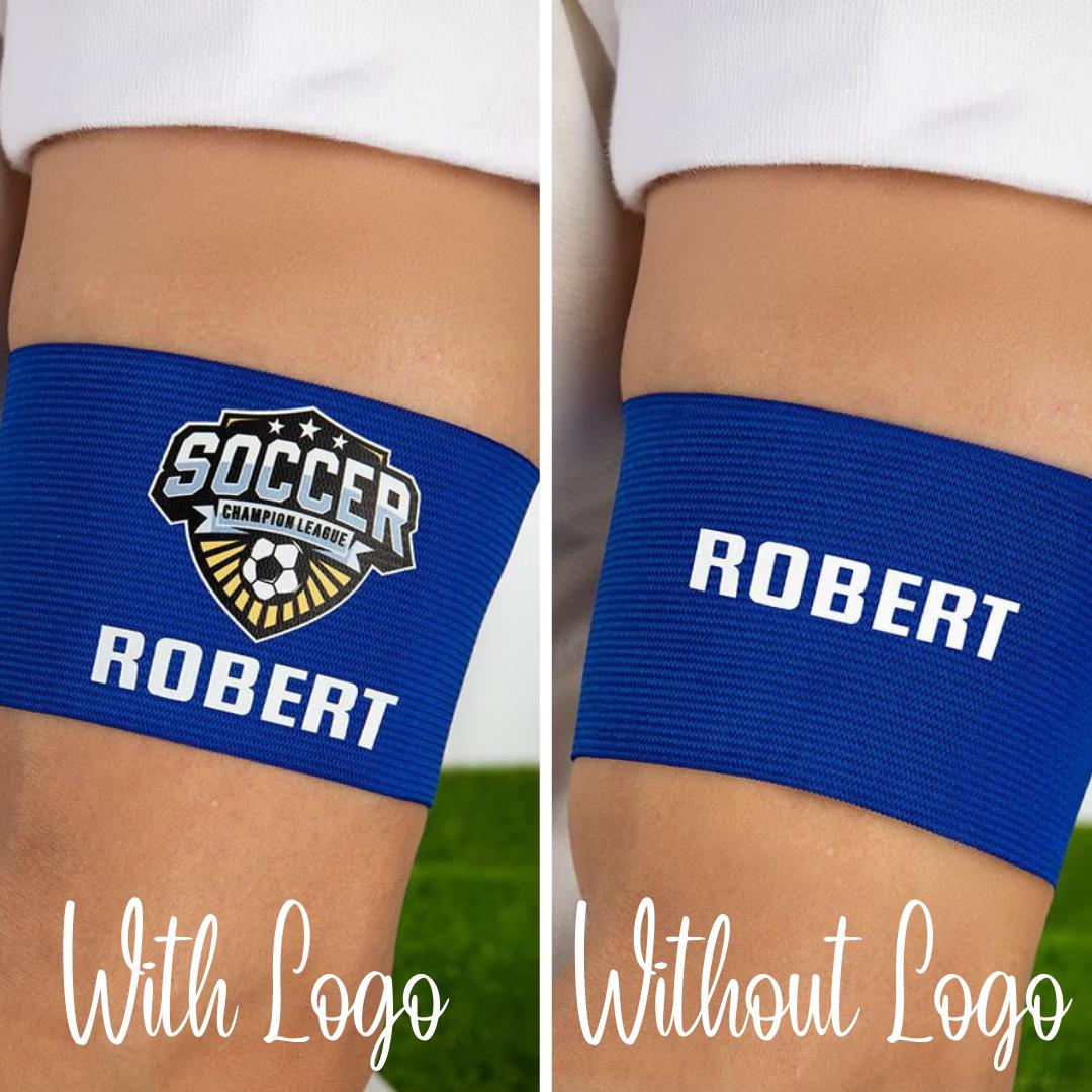 Custom Soccer Captain Armband with Team Logo and Name, Youth & Adult Soccer Bicep Band, Durable Football Arm Band for Teams, Sport Gift