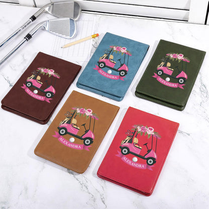 Custom Pink Golf Cart Scorecard Holder
