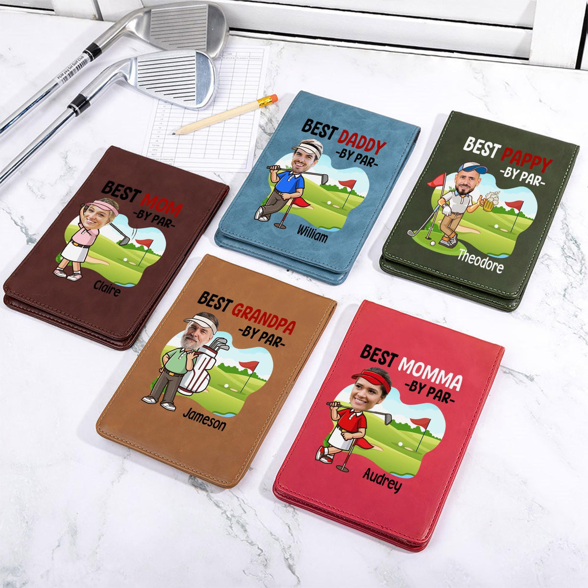 Custom Face Golf Scorecard Holder