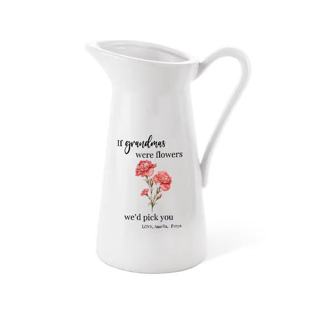 Custom Birth Flower Family Vase