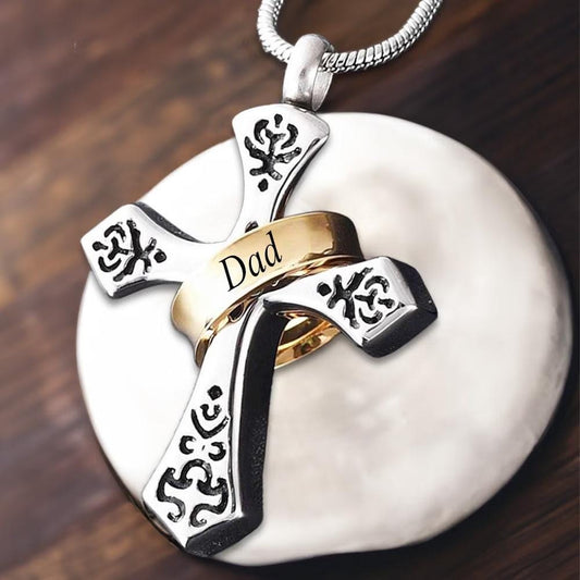 Custom Cross Urn Necklace for Ashes
