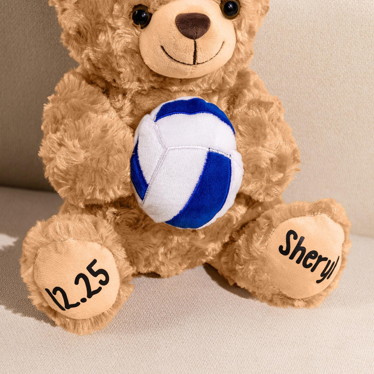 Custom Name Sports Teddy Bear Plush